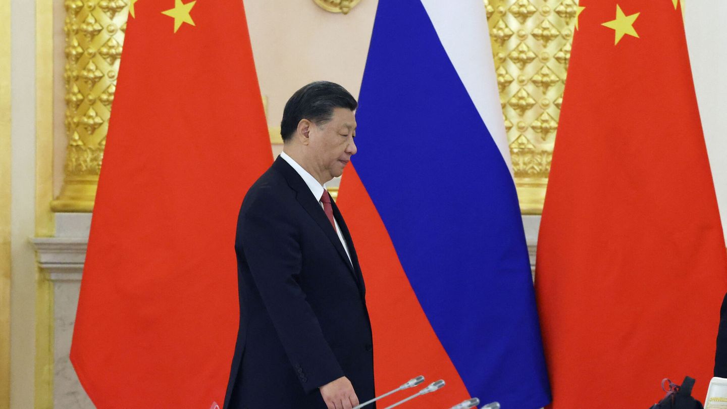 El presidente chino Xi Jinping asiste a las conversaciones entre Rusia y China en un formato ampliado en el Kremlin en Moscú. (Sputnik / Sergei Karpukhin)