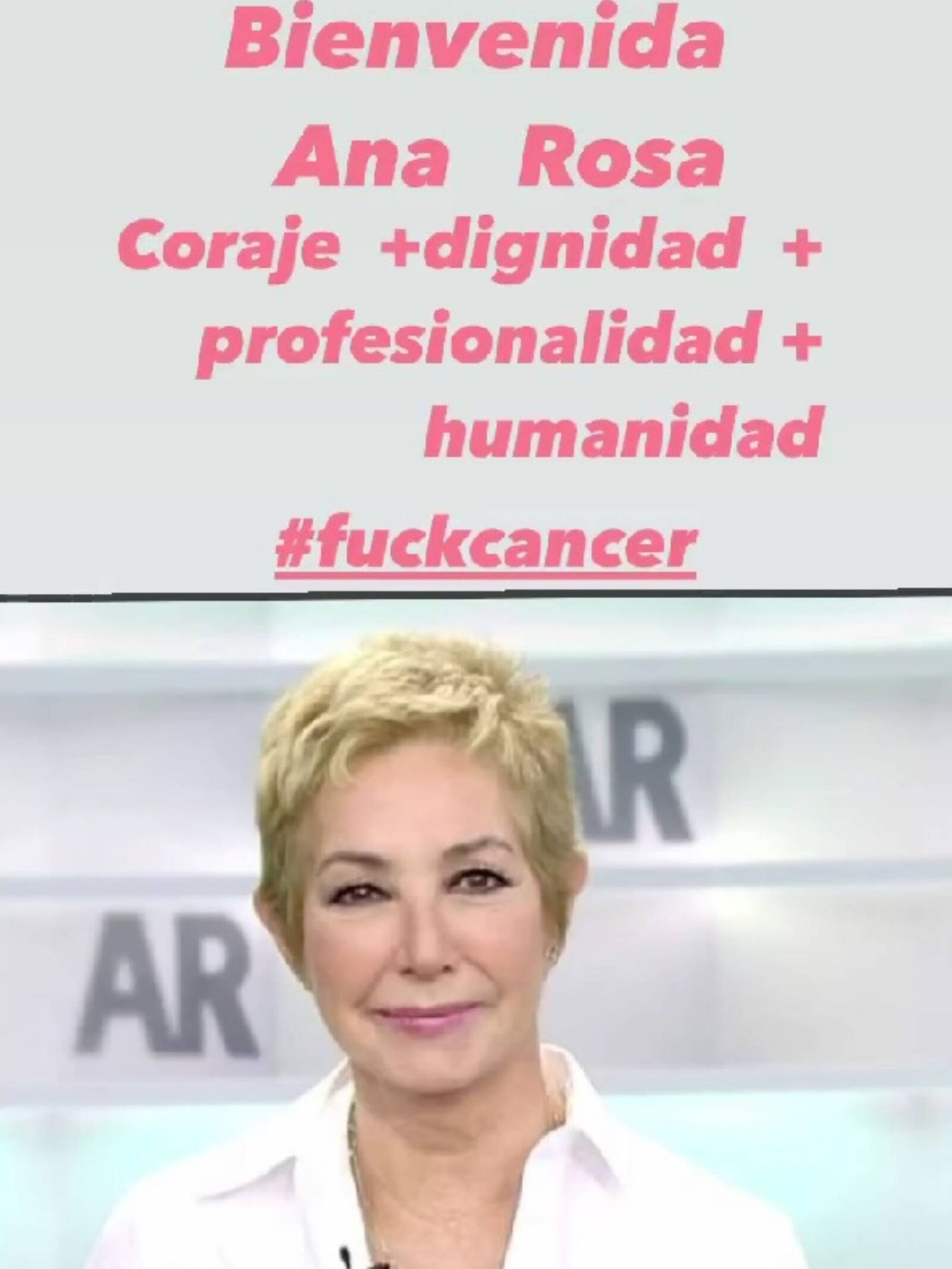 Ana Obregón celebra el regreso de Ana Rosa Quintana. (Instagram/@ana_obregon_oficial)