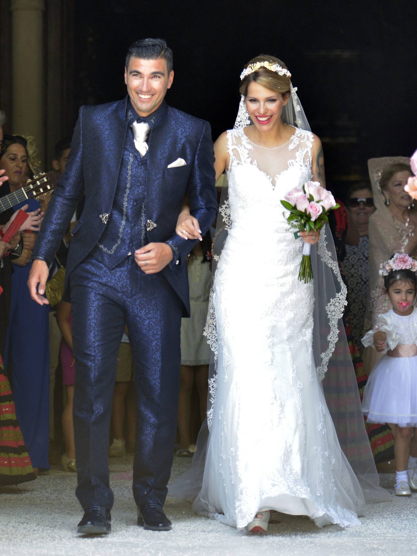 José Antonio Reyes y Noelia López, el día de su boda. (Cordon Press)