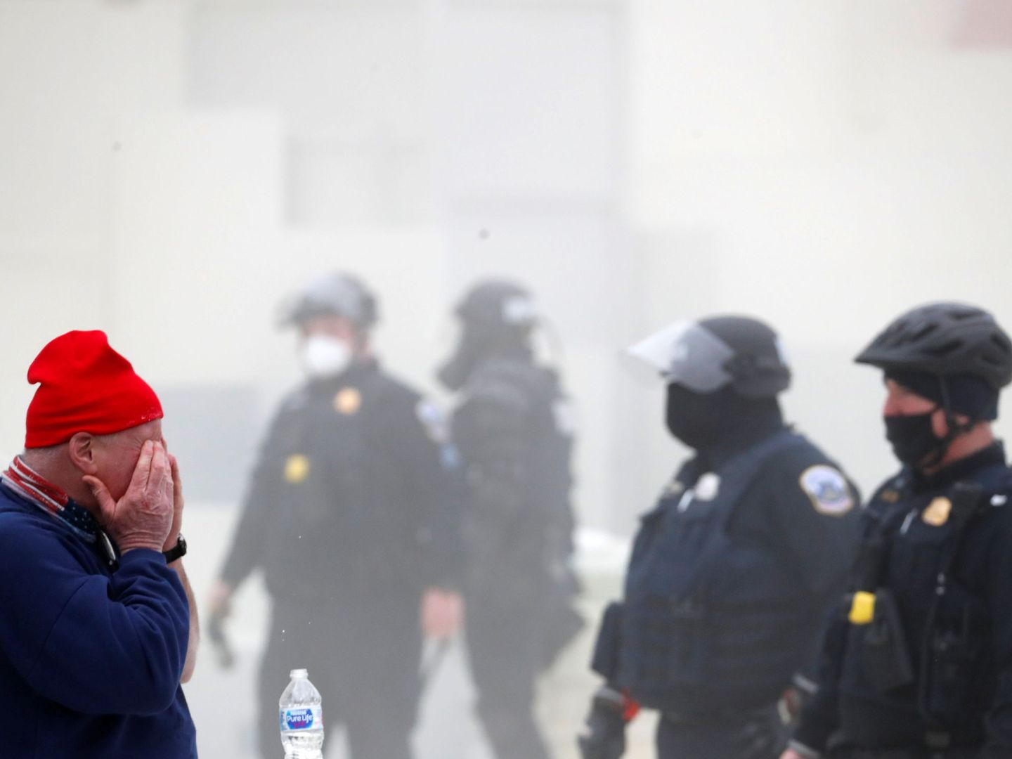 Enfrentamientos entre Policía y manifestantes en el Capitolio de EEUU. (Reuters) 