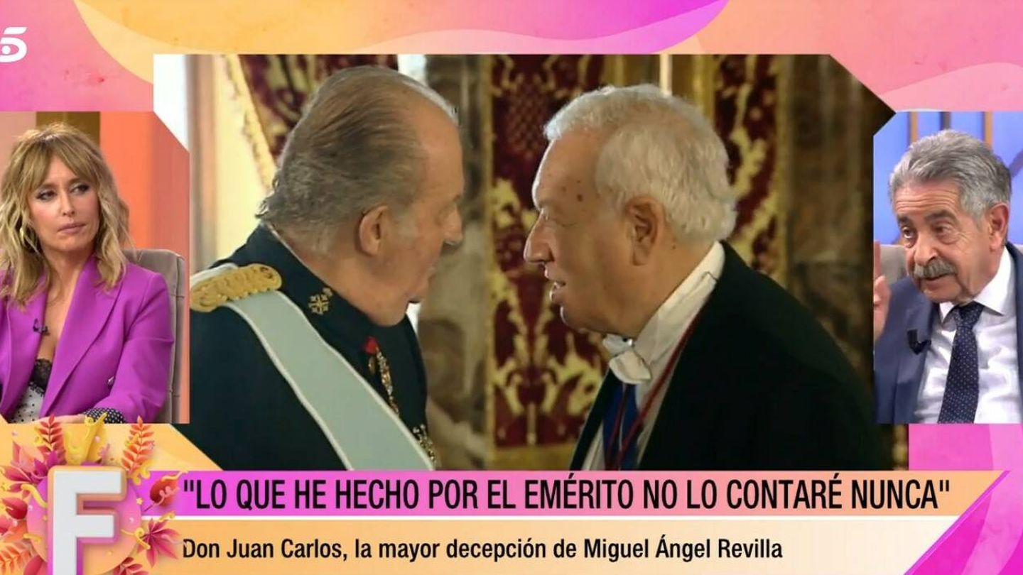 Emma García y Miguel Ángel Revilla en 'Fiesta'. (Mediaset España)