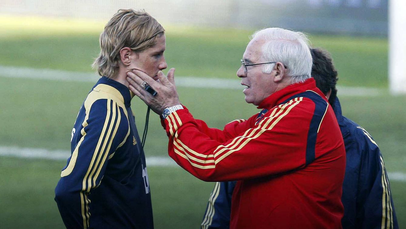 Torres y Aragonés, durante la Eurocopa de 2008. (EFE)