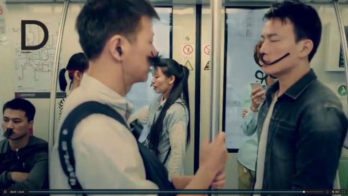 Campaña viral en China: pelos largos en la nariz por culpa de la contaminación
