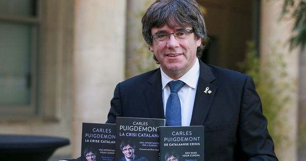 Foto: Puigdemont presenta su nuevo libro en Bruselas. (EFE)