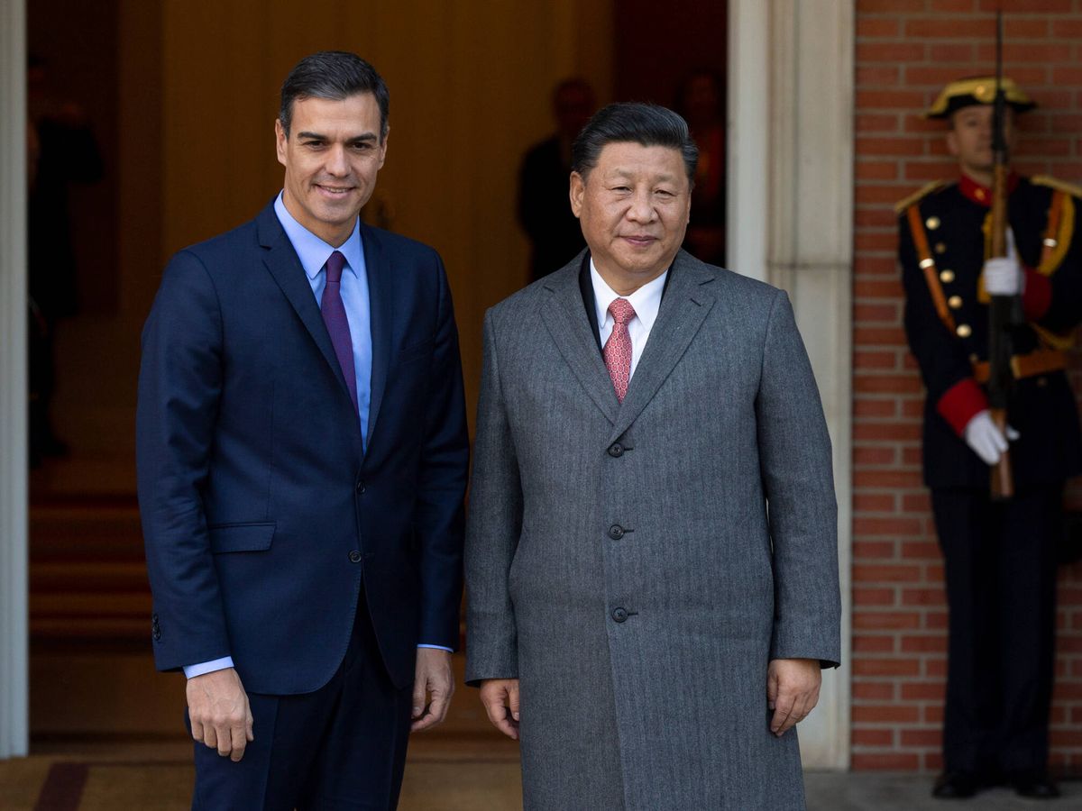 Foto: Pedro Sánchez y Xi Jinping en el Palacio de la Moncloa durante una visita del líder chino a España en 2018. (Getty/Pablo Blázquez Domínguez)
