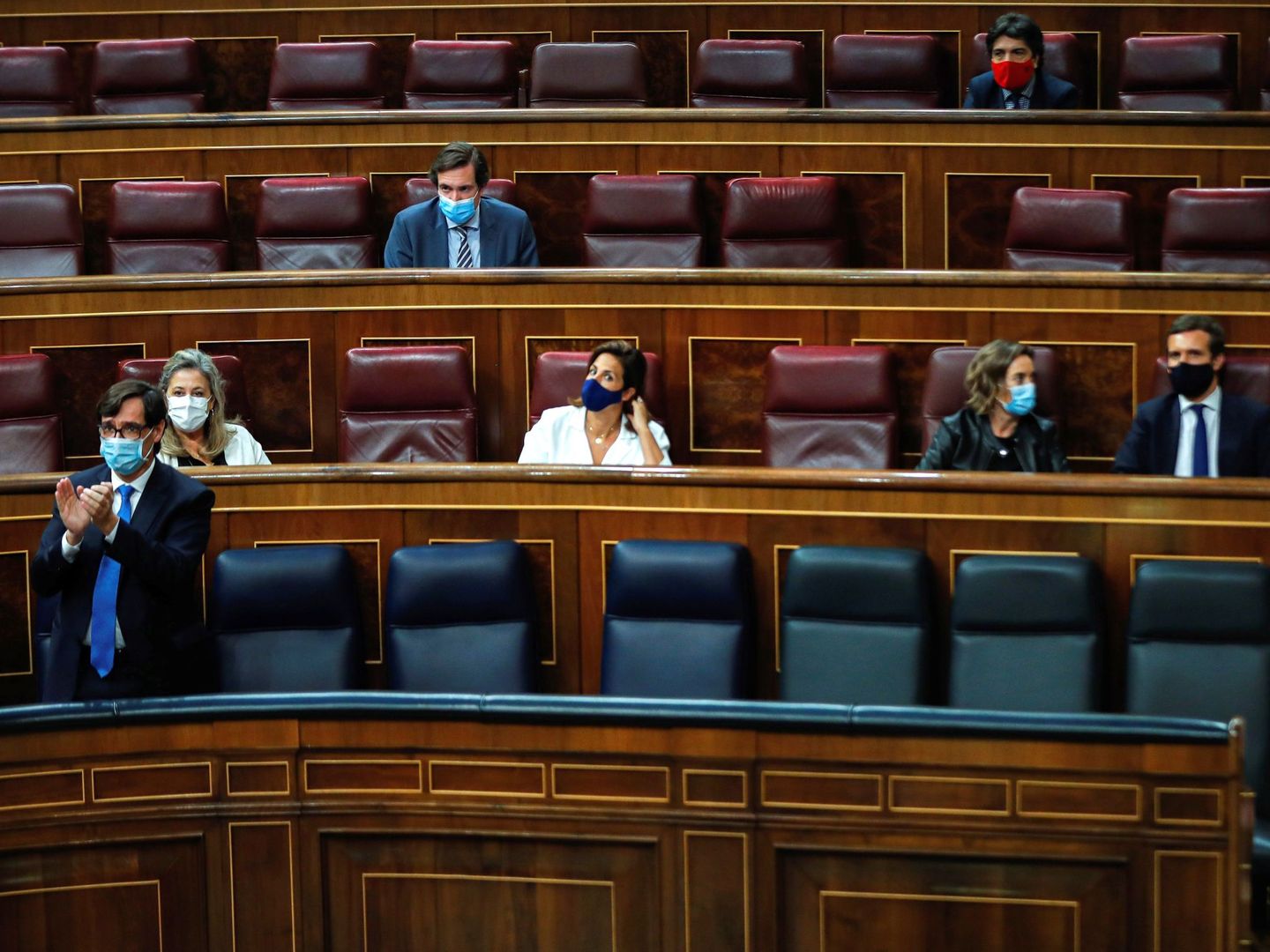 El Congreso de los Diputados durante la votación de la prolongación del estado de alarma. (EFE)