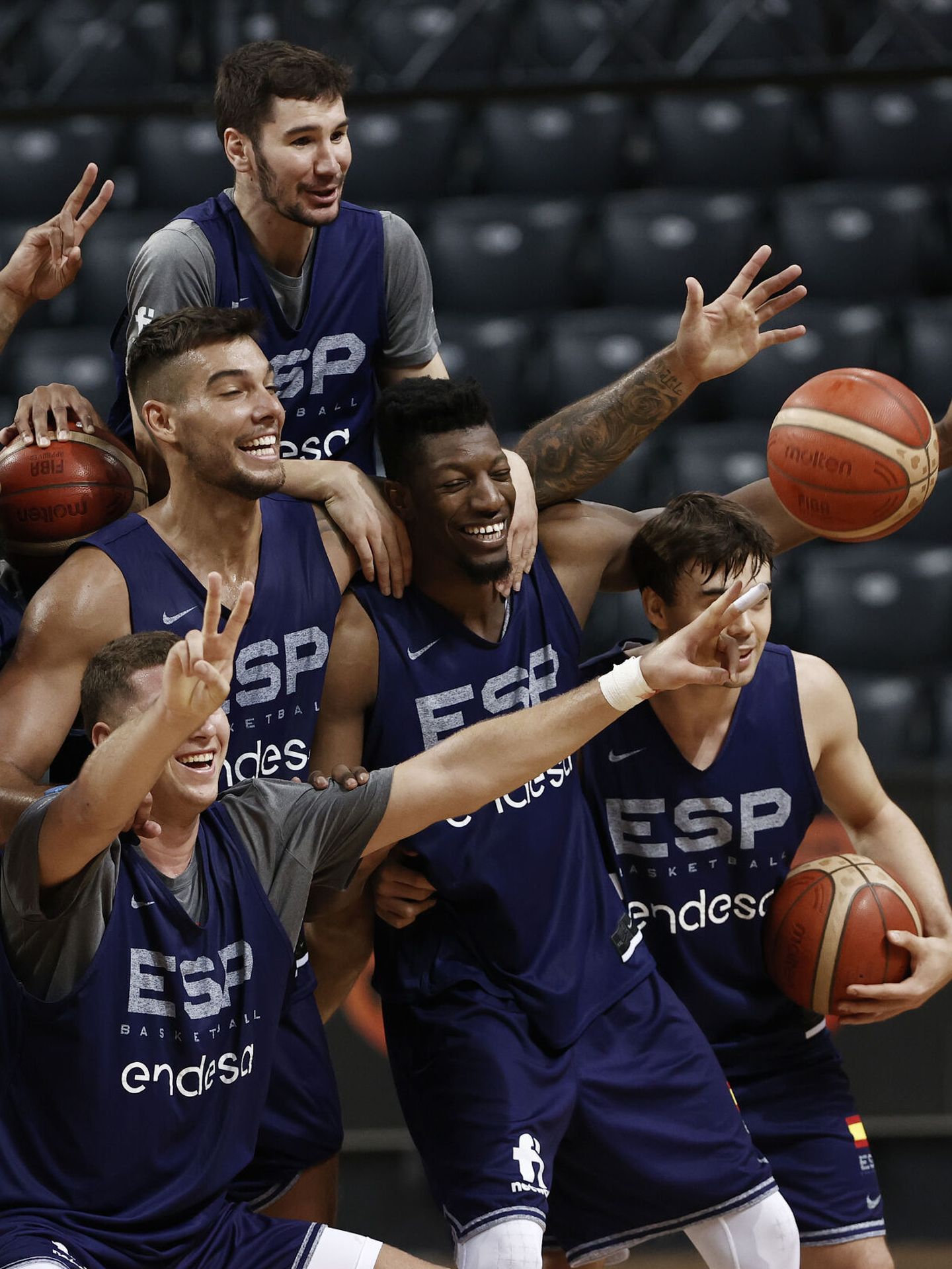 Jugadores de la selección española de baloncesto. (EFE)
