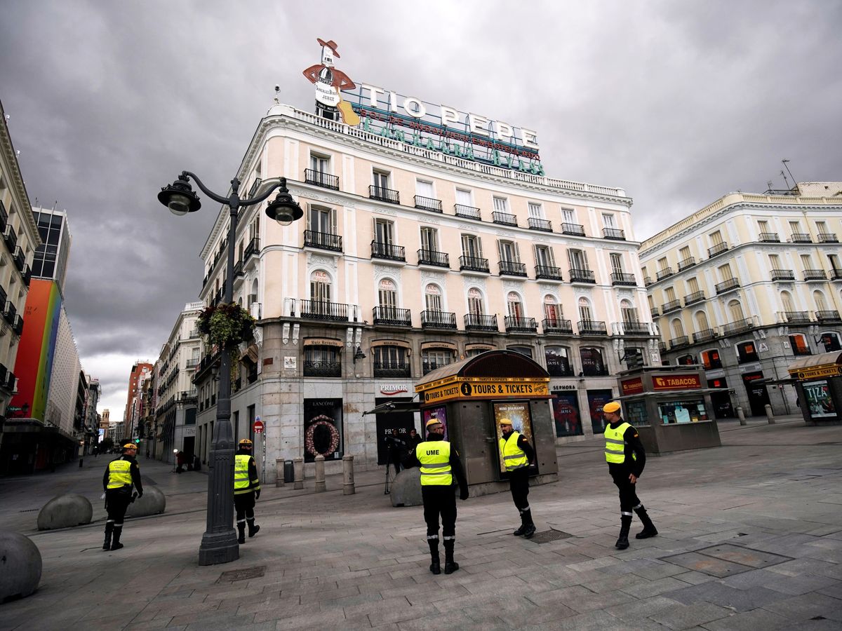 Foto: Imagen de la Puerta del Sol este lunes. (Reuters)