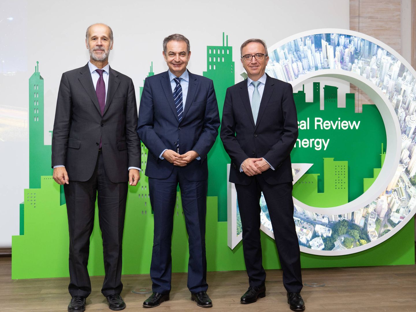 El expresidente del Gobierno José Luis Rodríguez Zapatero, en la presentación del informe 'Statistical Review of World Energy 2019'.