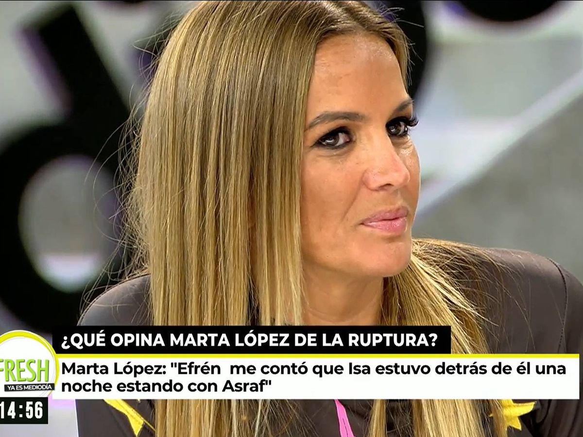 Foto: Marta López, en 'Ya es mediodía'. (Mediaset España)