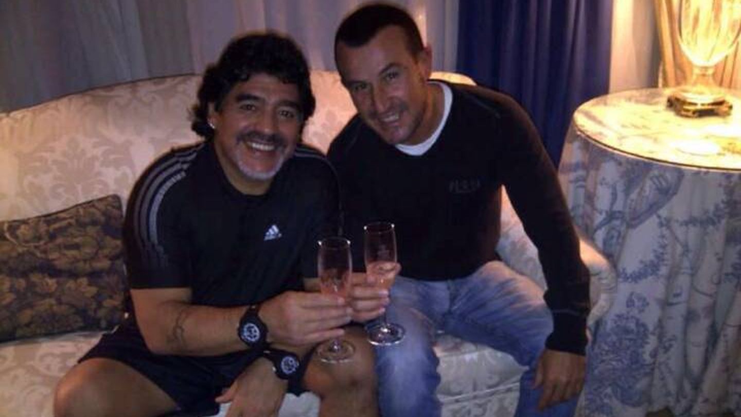 Richy Castellanos con Diego Armando Maradona. (Foto cortesía de Richy Castellanos)