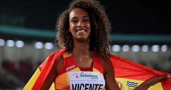 Foto: María Vicente, nada más ganar el Mundial el año pasado en Nairobi. (IAAF)