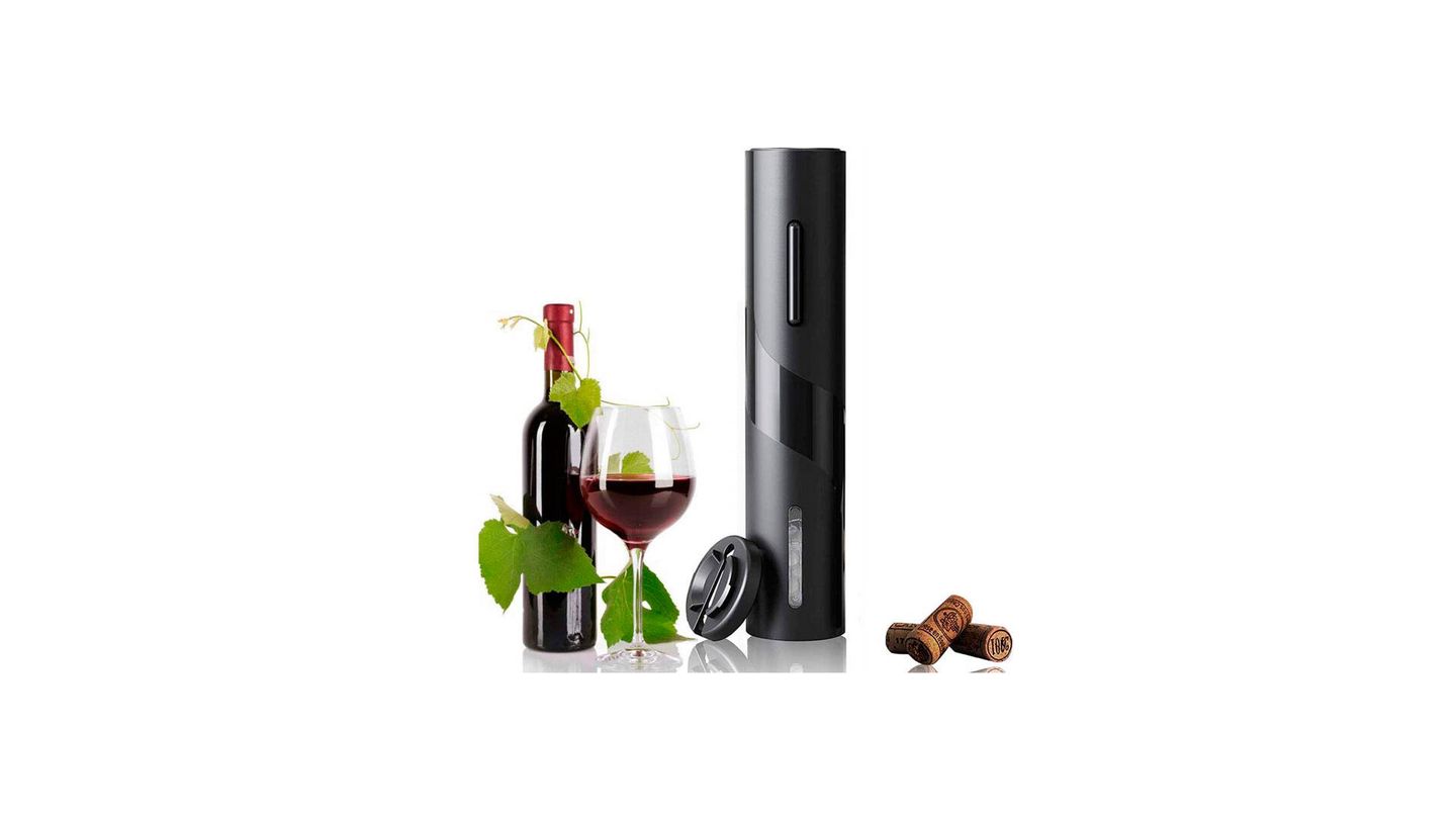 Flauno Abrebotellas de vino eléctrico recargable, abridor automático de  botellas de vino, sacacorchos eléctrico con cortador de aluminio, tapón de