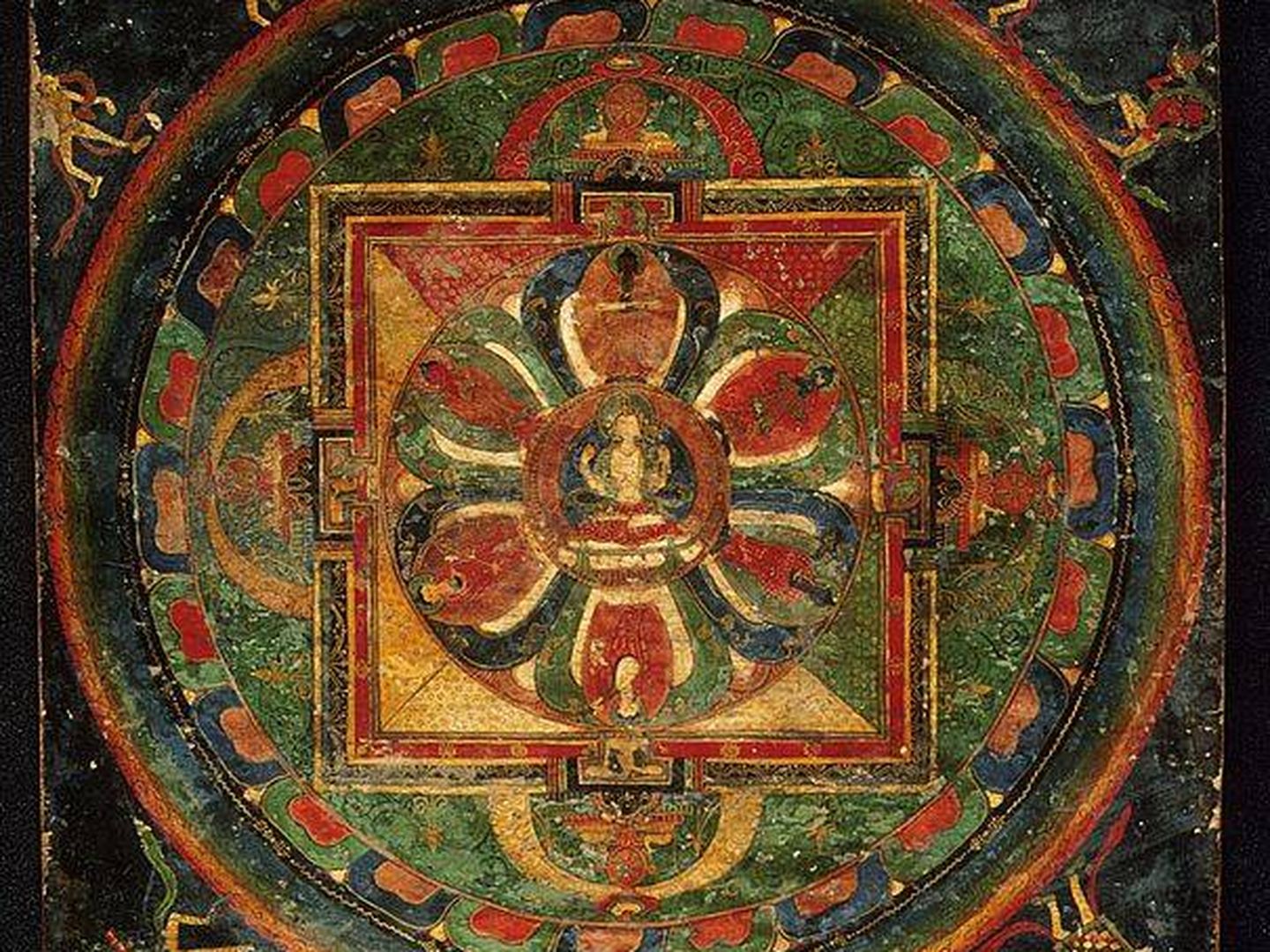 Este mandala tibetano tiene una antigüedad de entre tres y cuatro siglos