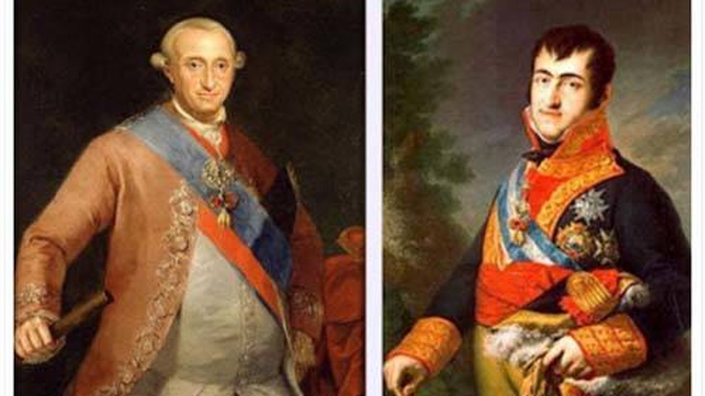Carlos IV y Fernando VII.