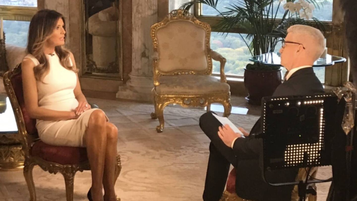 Melania Trump, entrevistada por Anderson Cooper en 2016. (CNN)