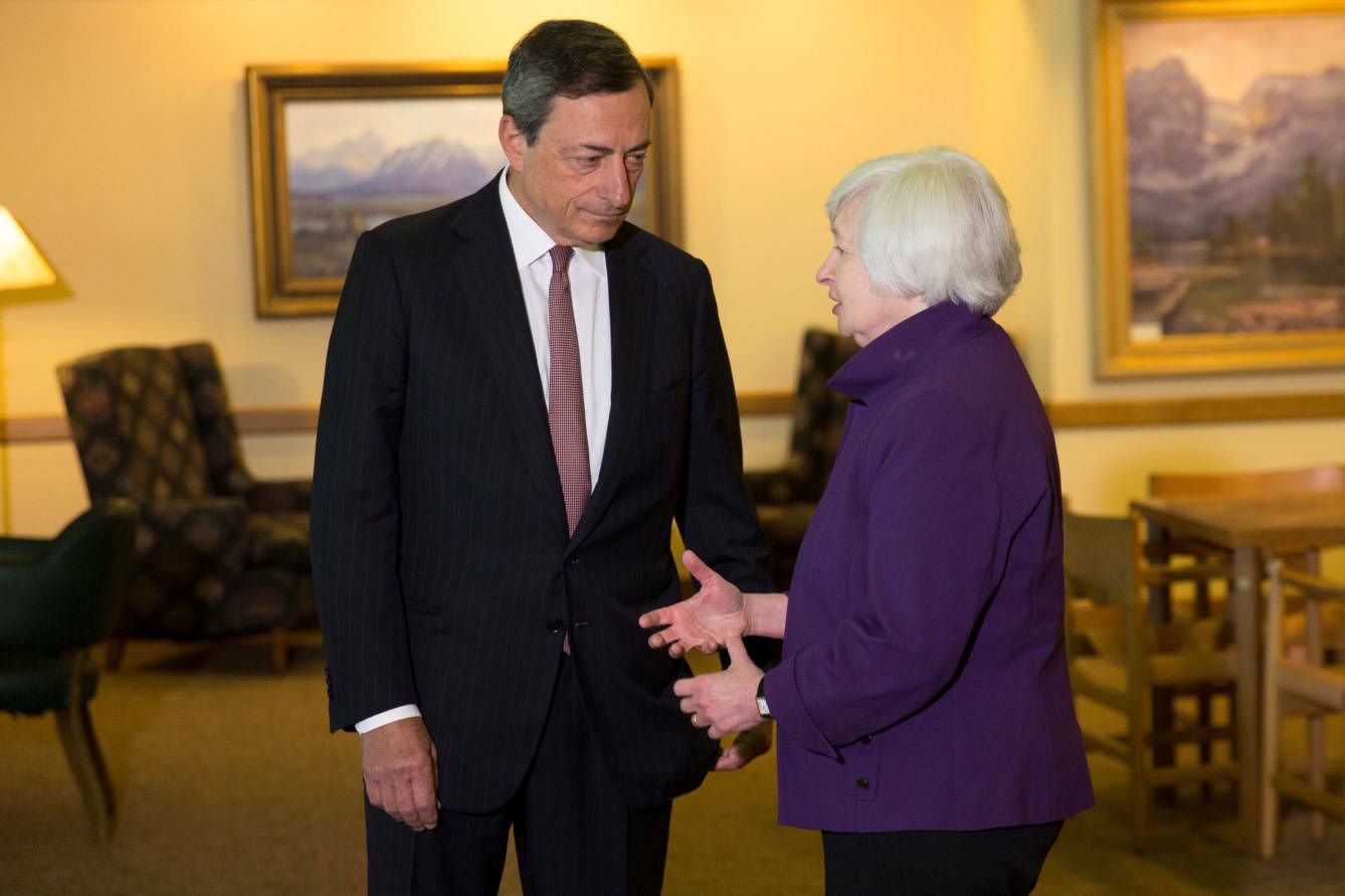 Janet Yellen y Mario Draghi. (Reuters)