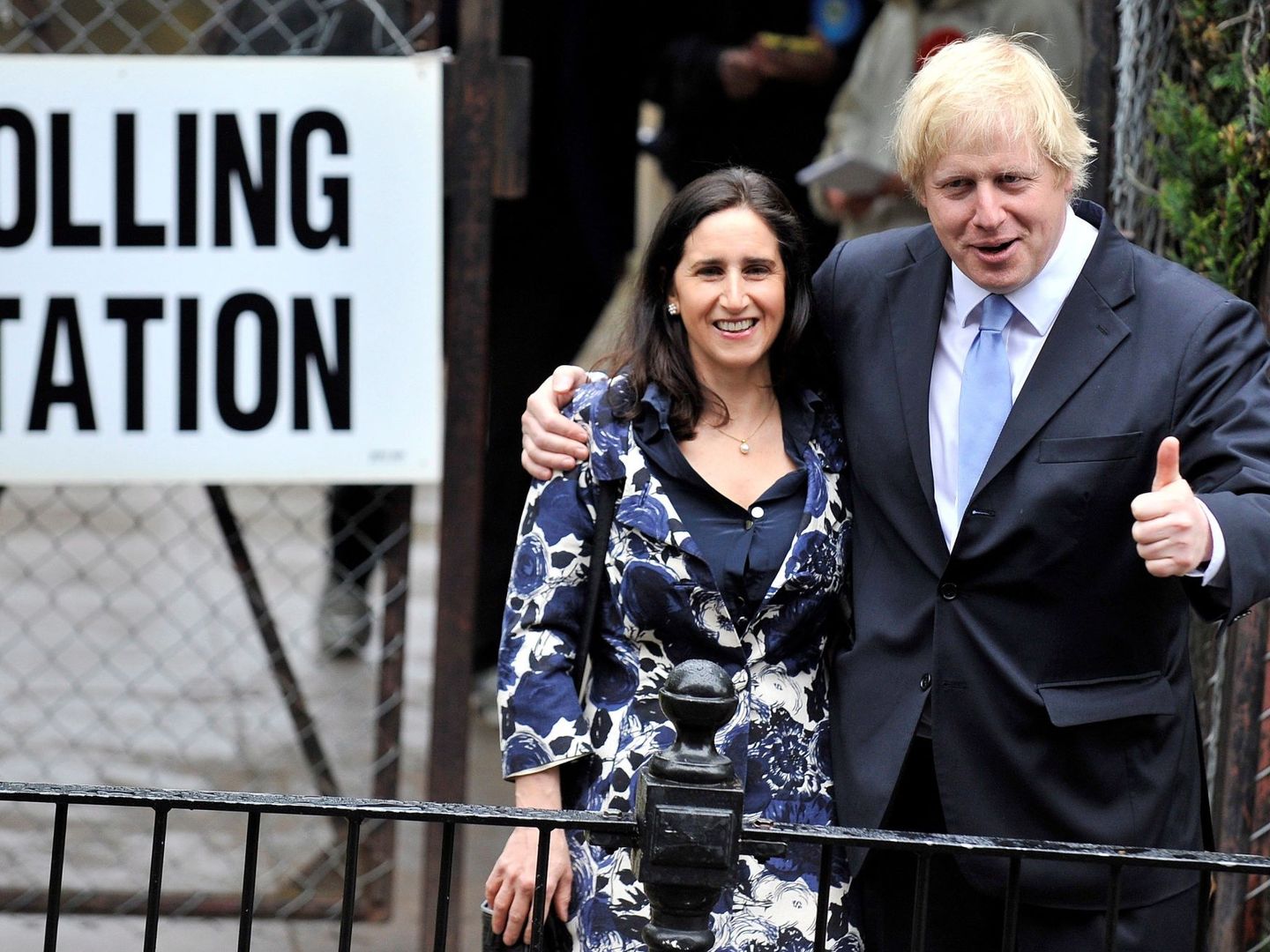 Boris Johnson, con Marina Wheeler, de quien se está divorciando. (EFE)