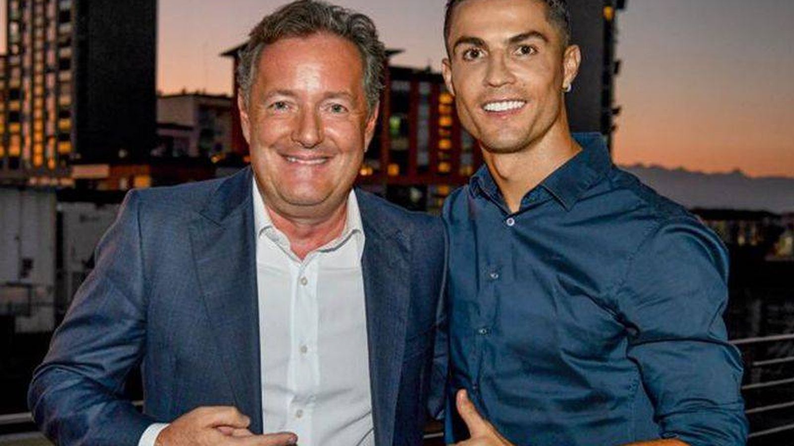 Foto: Piers Morgan y Cristiano Ronaldo. (ITV)