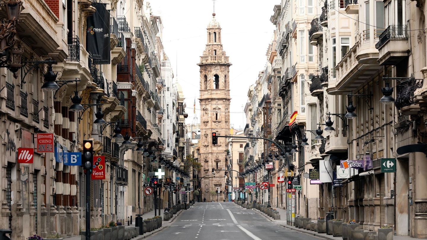 Vista del centro histórico de Valencia. (EFE/Juan Carlos Cárdenas)