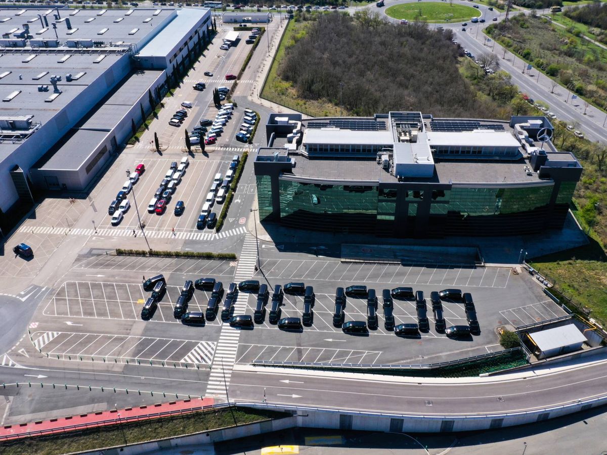 Foto: Vista aérea de la planta de Mercedes-Benz en Vitoria. (Mercedes-Benz)