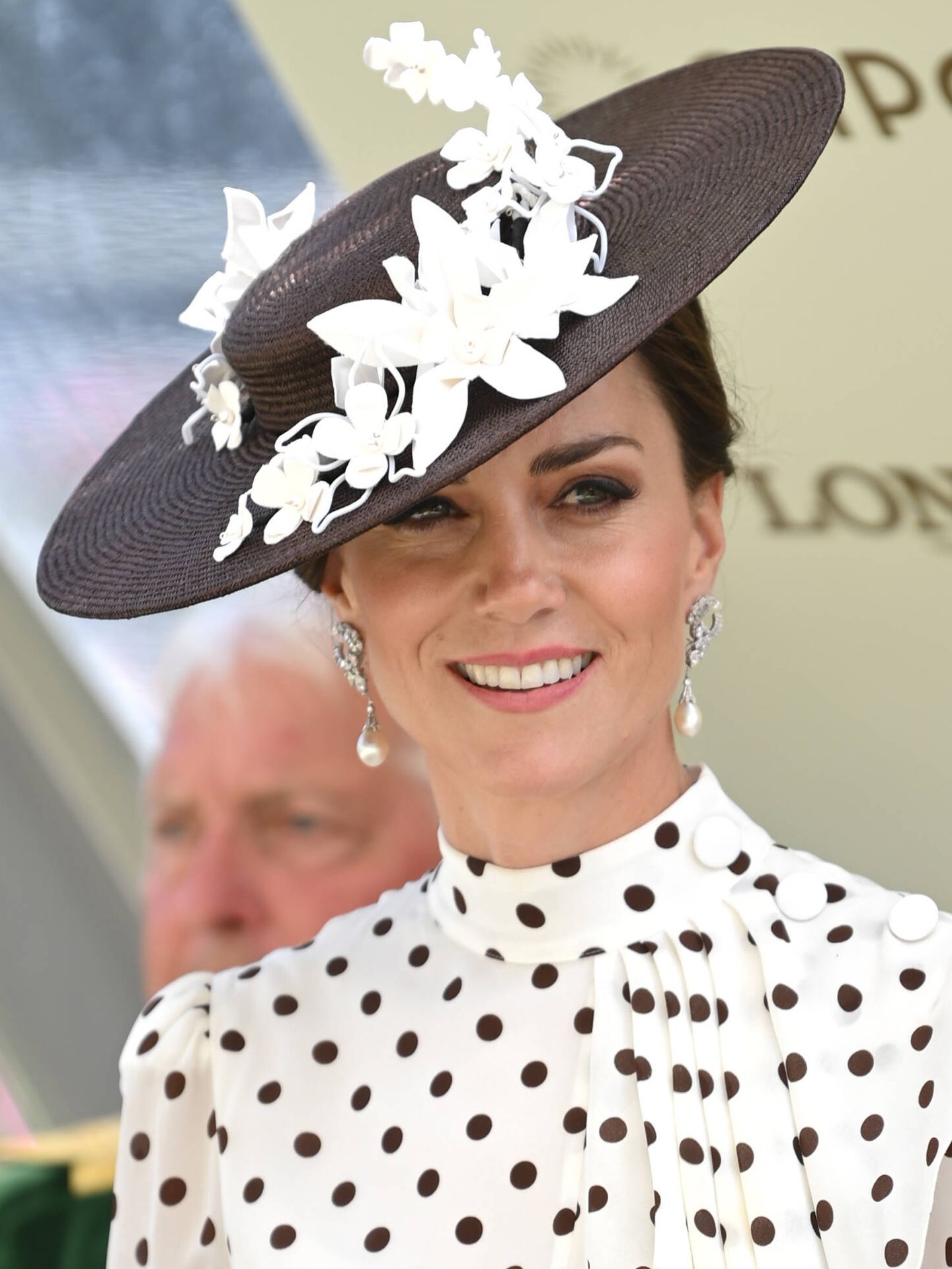 Detalle del maquilalje de ojos de Kate Middleton. (Getty/Eamonn McCormack)
