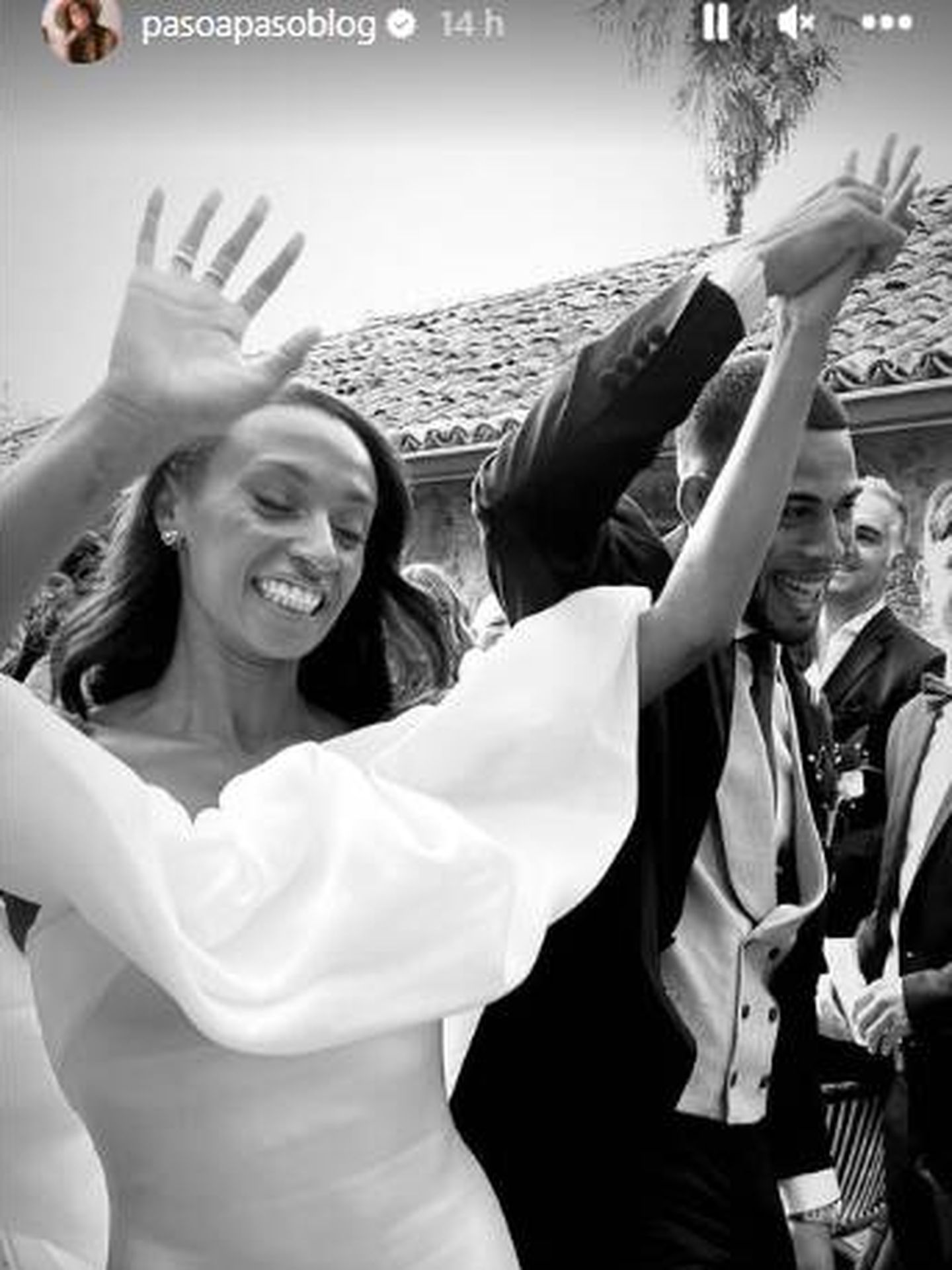 Ana Peleteiro, bailando en su boda. (IG)