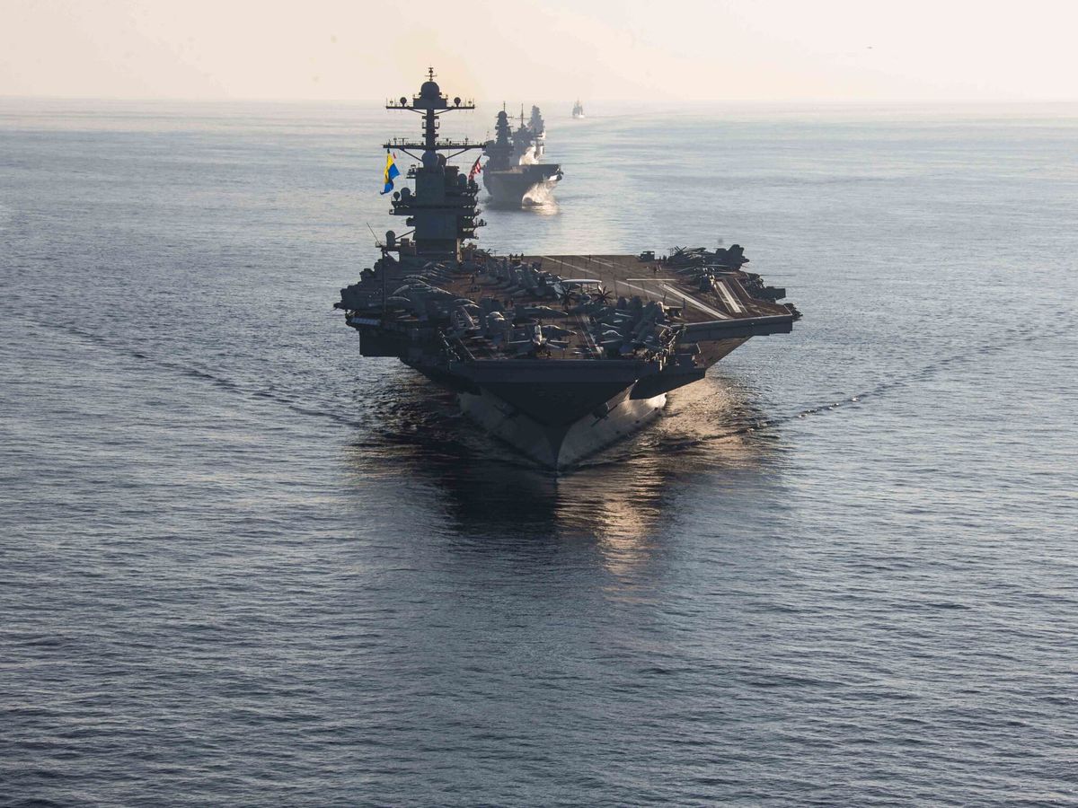Foto: Así es el portaaviones USS Gerald R. Ford que ha enviado EEUU para apoyar a Israel en su conflicto con Gaza (EFE/EPA/US NAVY MC2/JACOB MATTINGLY)