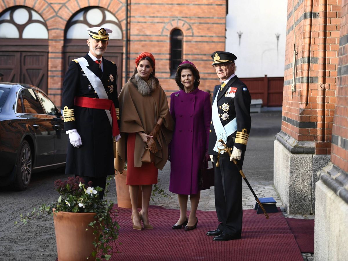 Foto: Los reyes Felipe y Letizia, con Carlos Gustavo y Silvia de Suecia. (Cordon Press)