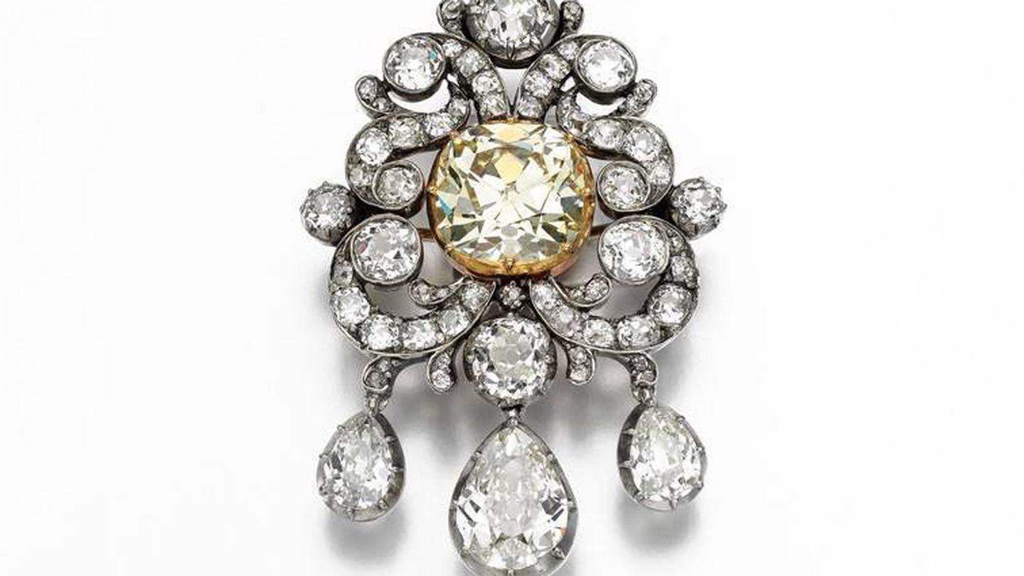 Un broche de diamantes. (Sotheby's)