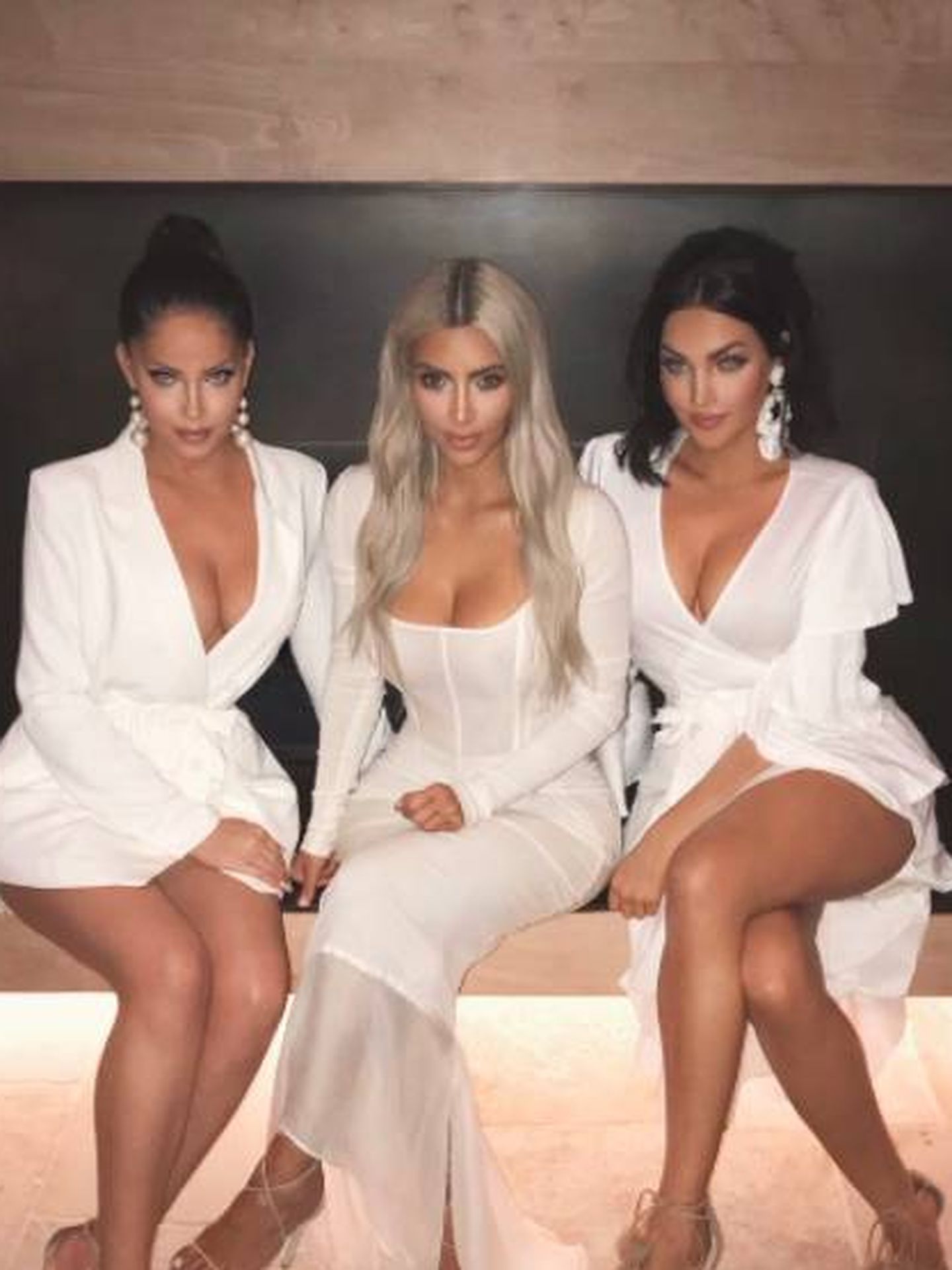 Olivia Pierson, Natalie Halcro y Kim Kardashian. (Instagram)