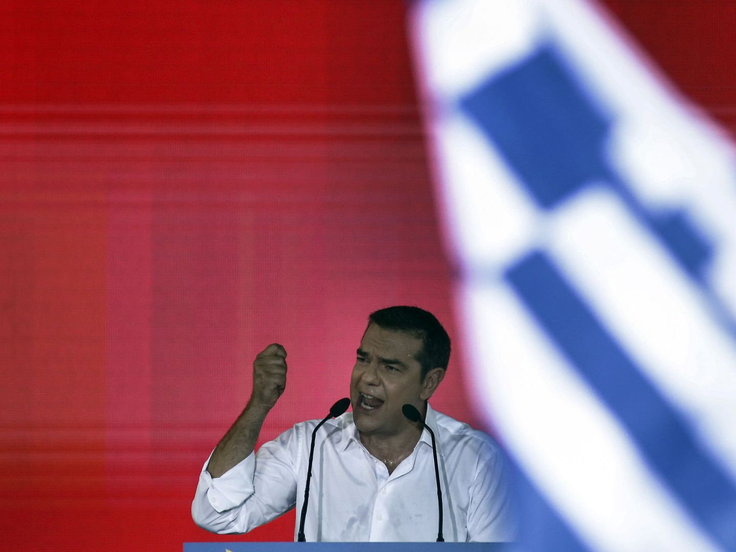 Alexis Tsipras durante un acto previo a las elecciones de julio de 2019. (EFE)