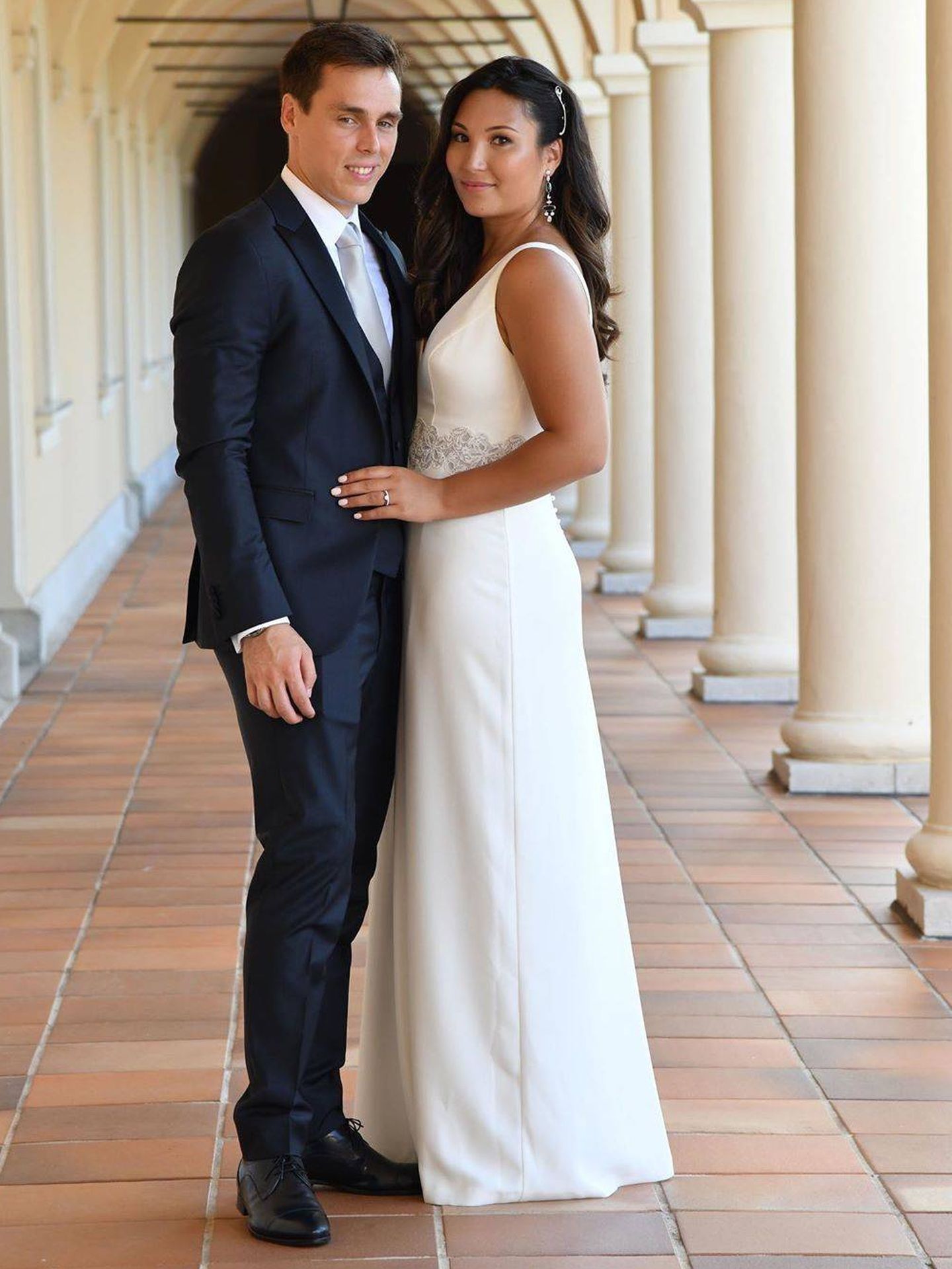  Louis y Marie Chevallier en su boda civil. (Instagram)
