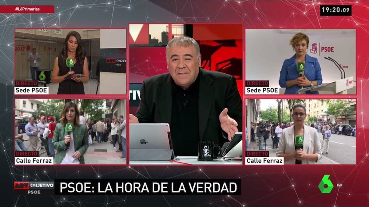 'Al rojo vivo',  a la altura de CNN o Fox News con las primarias del PSOE