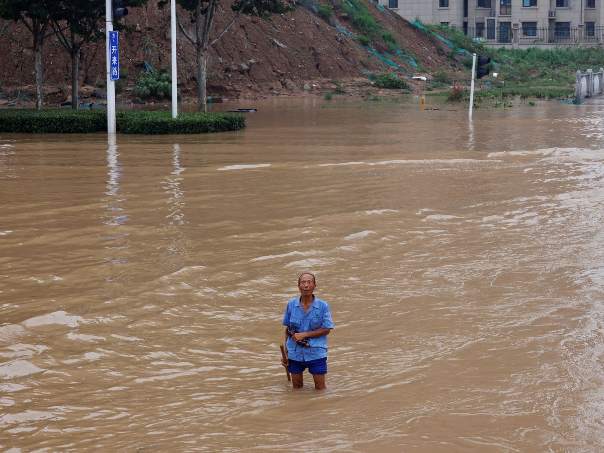 Foto: Zonas inundadas en Zhengzhou, provincia de Henan. (Reuters)