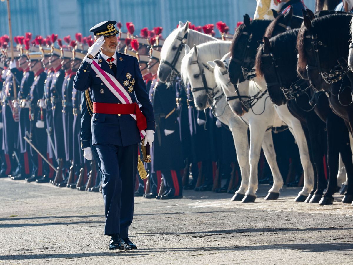 Foto: El rey Felipe VI durante la celebración de la Pascua Militar. (EFE/Chema Moya)
