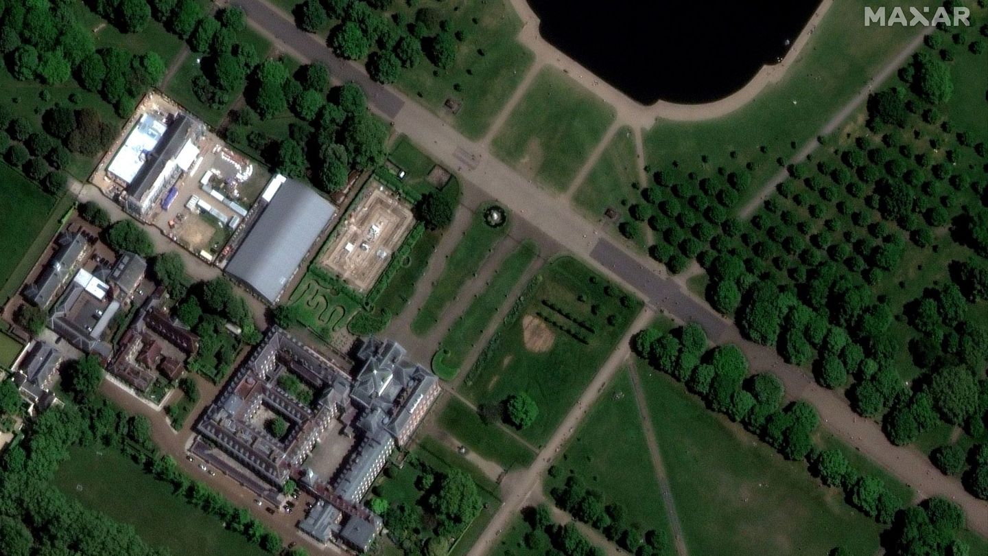 Vista aérea del Palacio de Kensington. (Reuters)