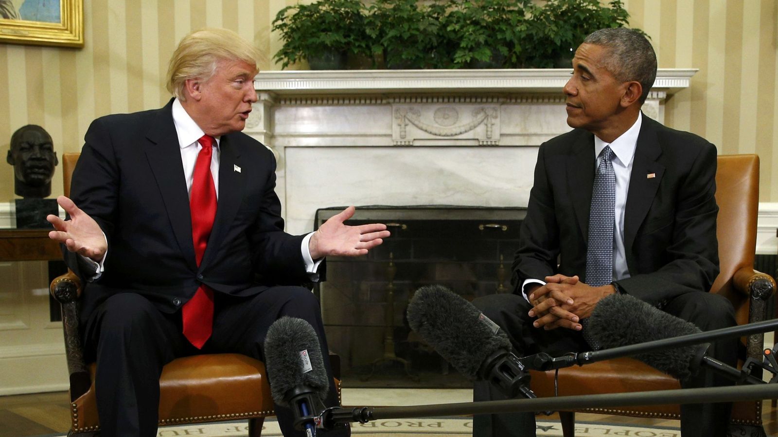 Foto: Primer encuentro entre Trump y Obama en la Casa Blanca. (Reuters)
