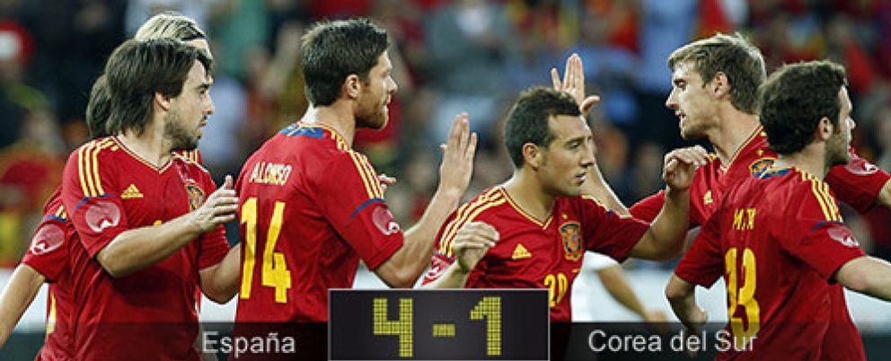 Foto: España afina su puntería de cara a la Eurocopa ante una débil Corea del Sur