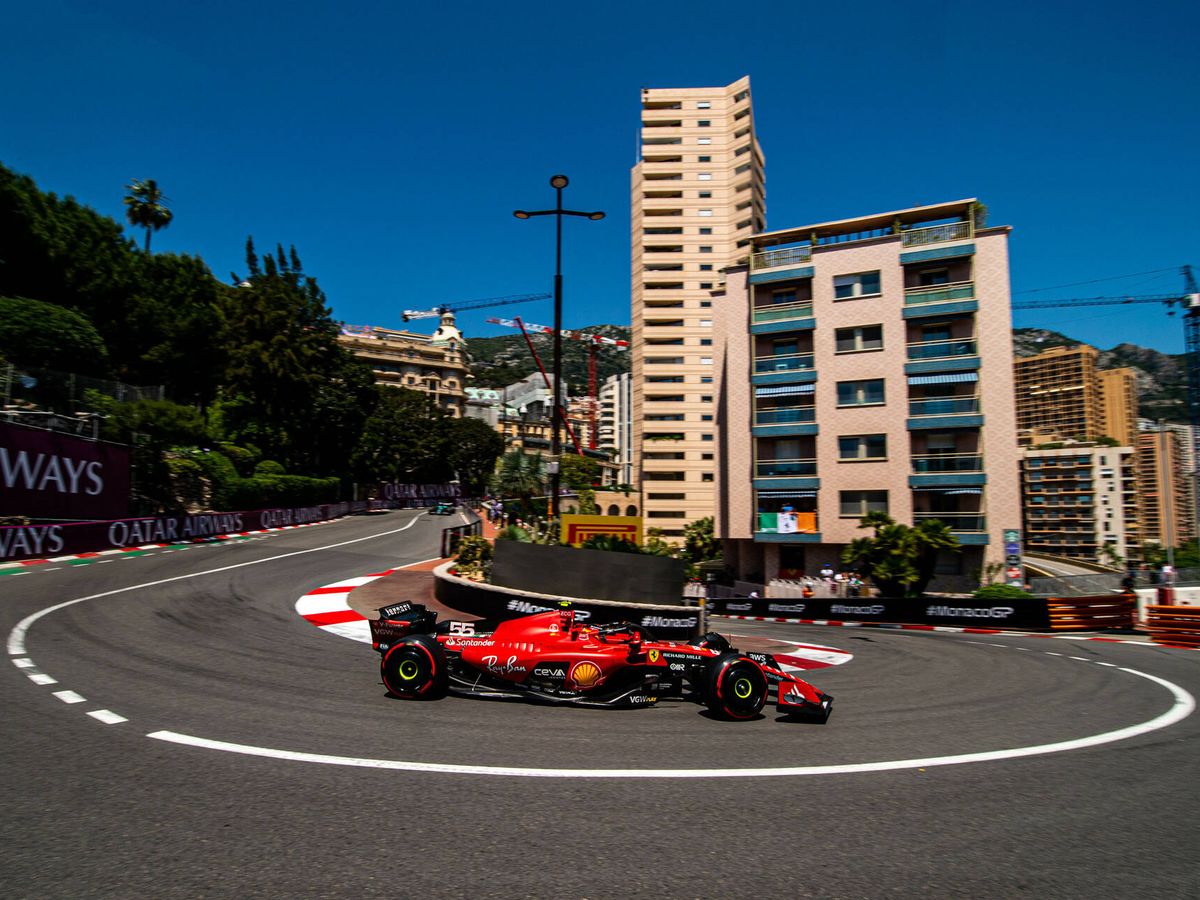Foto: Carlos Sainz, en la clasificación del Gran Premio de Mónaco. (Ferrari)