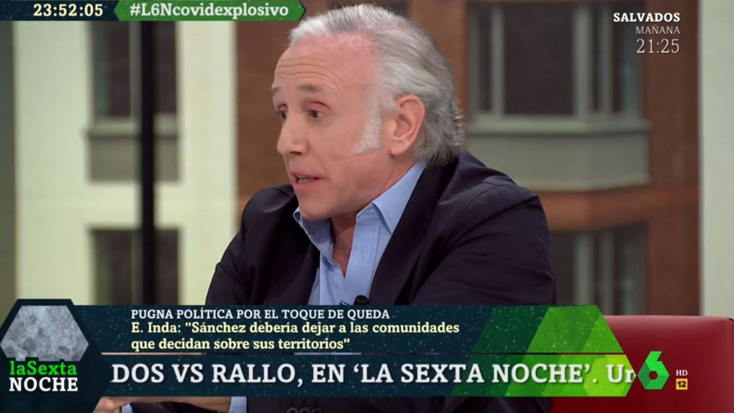 Eduardo Inda, en 'La Sexta noche'. (Atresmedia).
