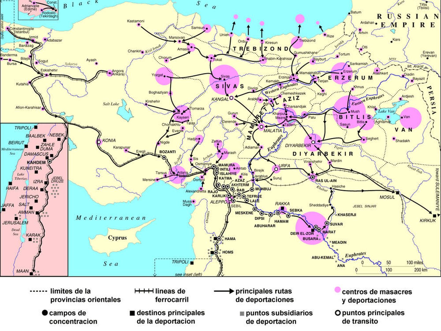 Mapa del genocido armenio