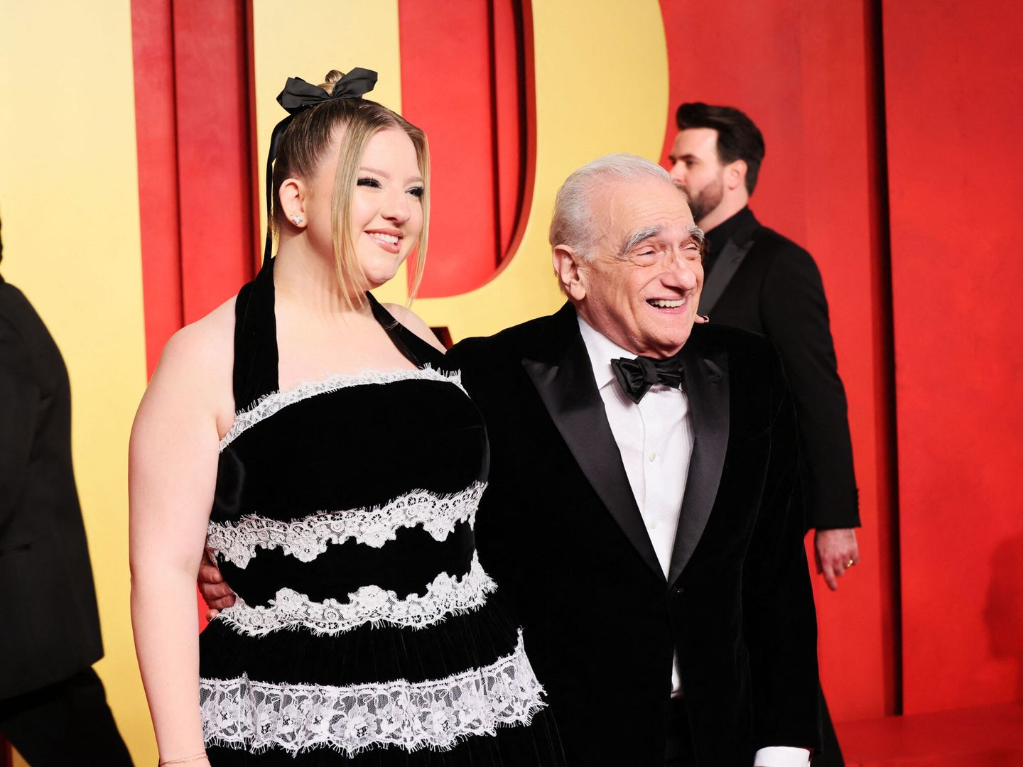 Francesca Scorsese y su pdre Martin Scorsese, a su llegada a una fiesta tras la gala de los Oscar 2024. (Reuters/ Danny Moloshok)