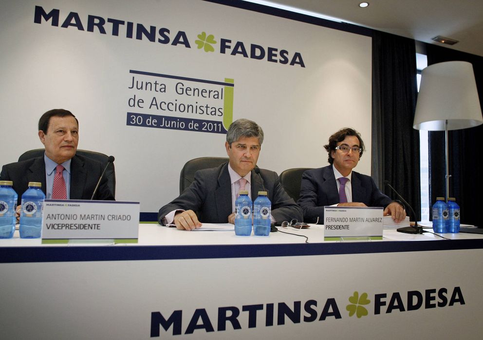 Foto: Fernando Martín (c), presidente de Martinsa-Fadesa (EFE)