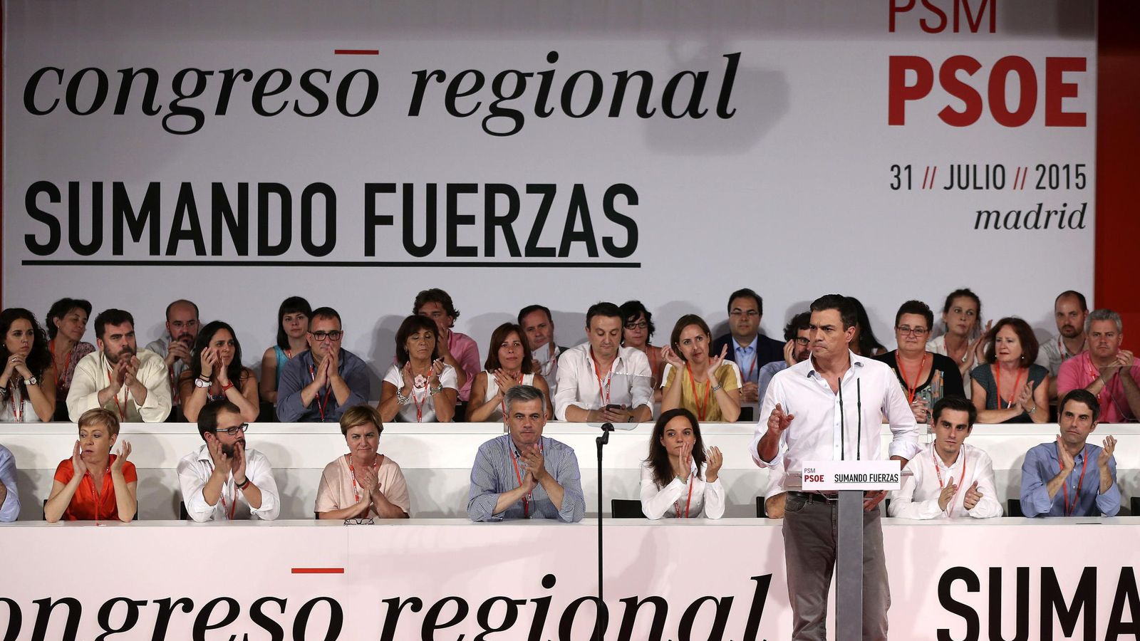 Foto: Pedro Sánchez, durante el Congreso Regional del PSOE-M. (EFE)