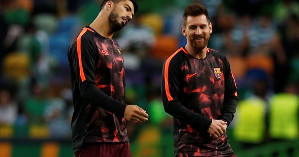 Foto: Suárez y Messi, en Lisboa. (Reuters)