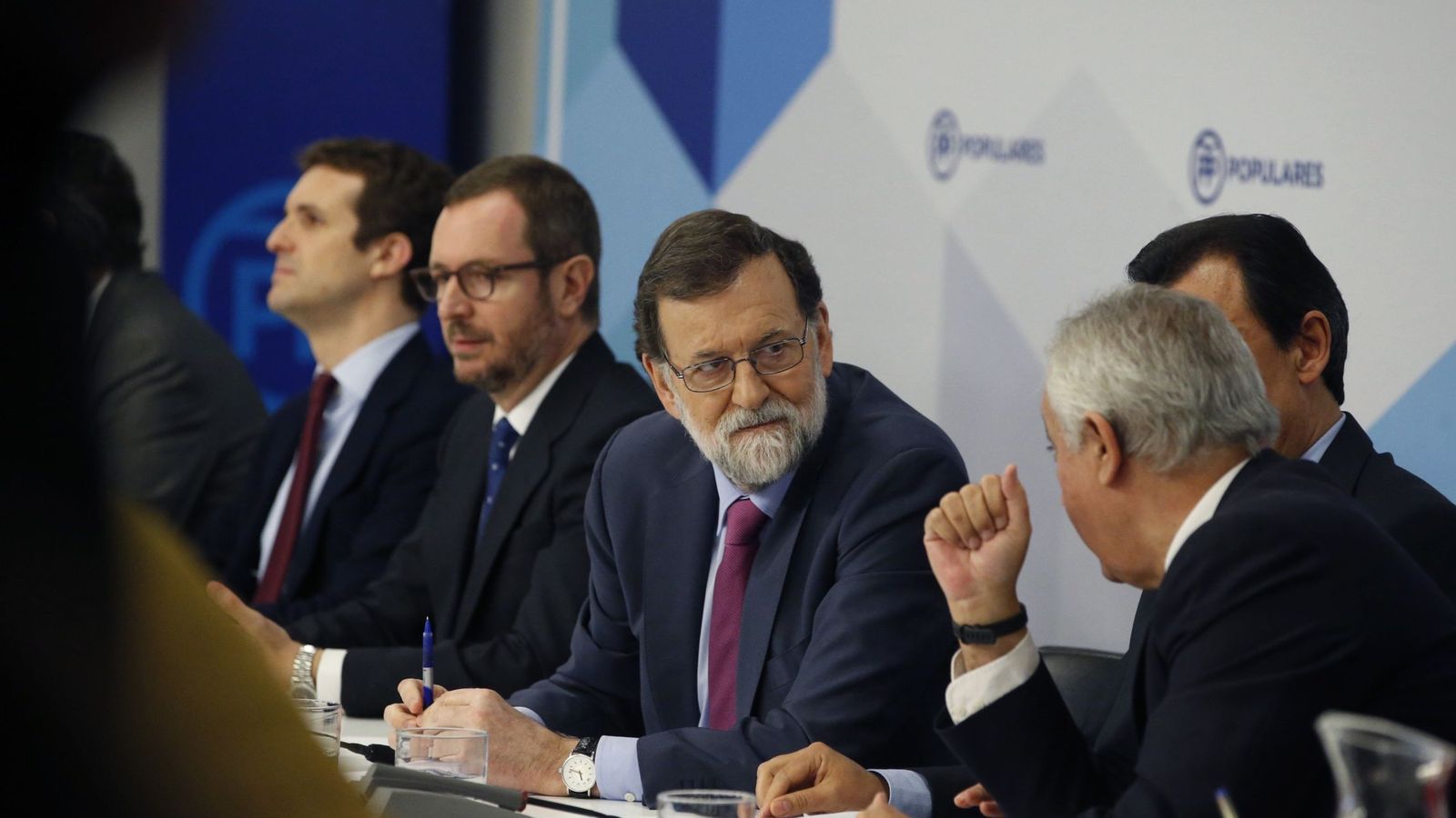 Foto: El presidente del Gobierno, Mariano Rajoy, durante la reunión de la Junta Directiva Nacional del PP. (EFE)