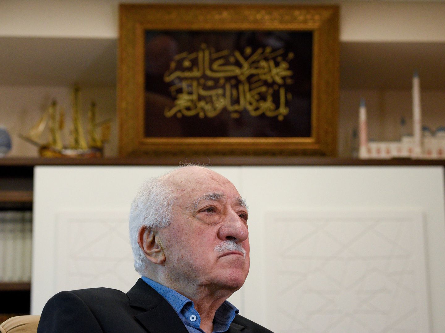 Fethullah Gülen en su residencia de Pensilvania, en julio de 2017. (Reuters)