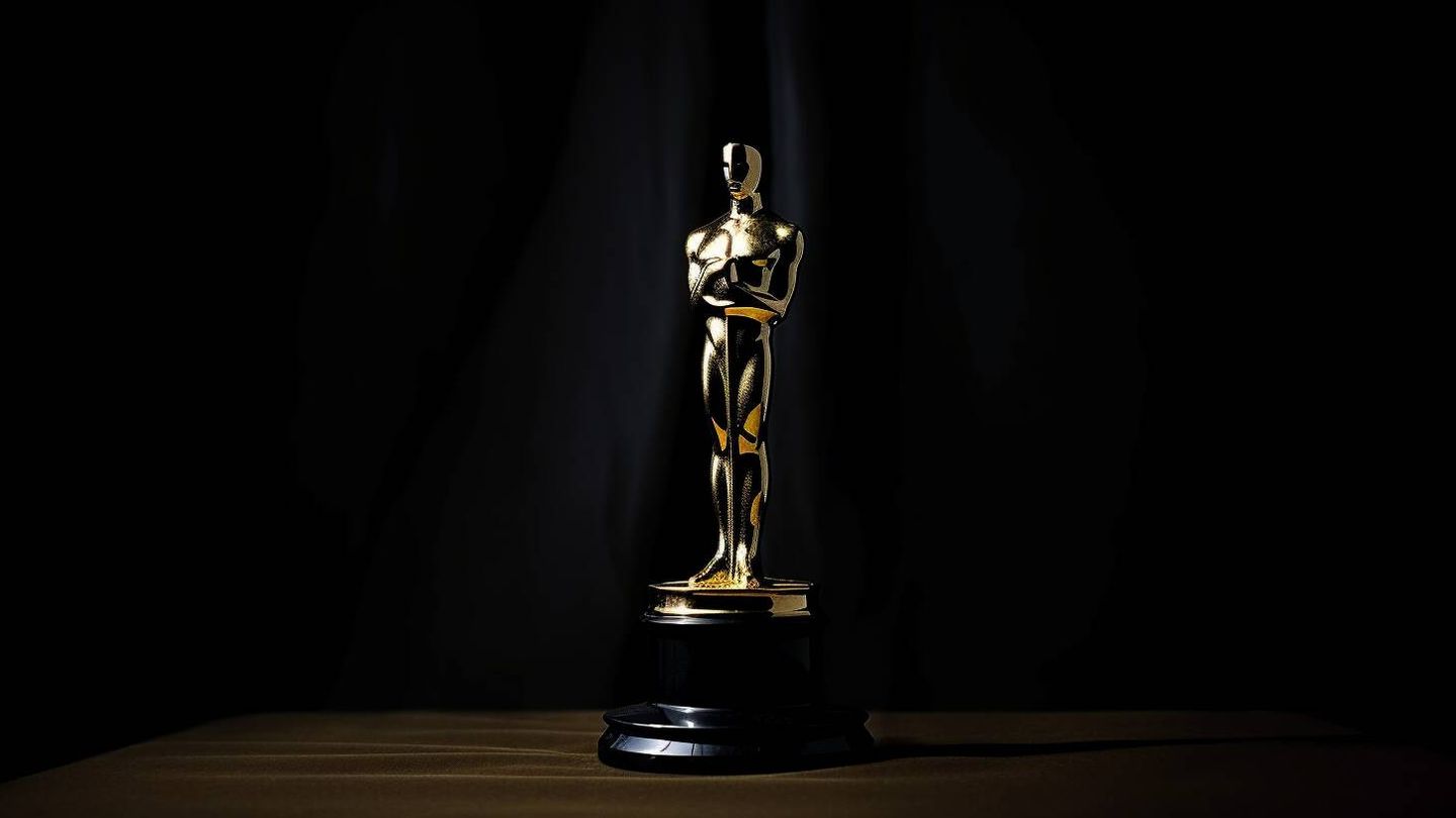 Un Oscar que no existe, generado por IA en MidJourney.