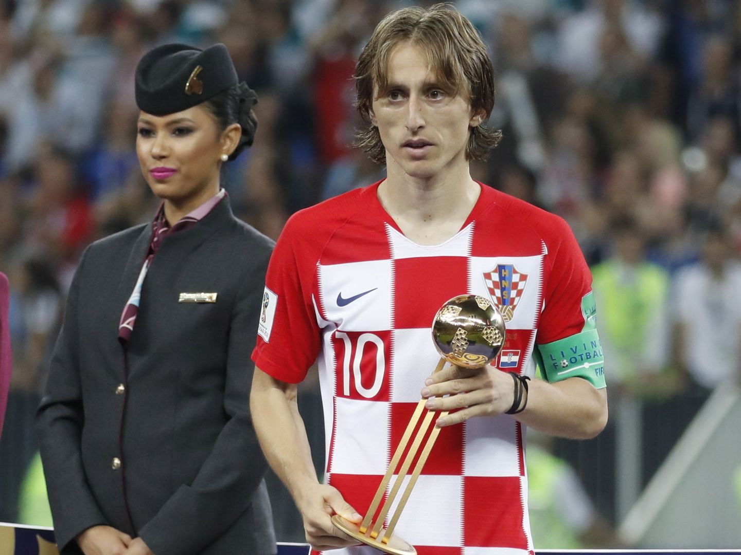 Luka Modric fue elegido mejor jugador del Mundial. (EFE)